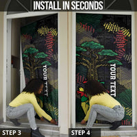 Personalized Senegal Door Cover Heart Baobab Art Grunge Style