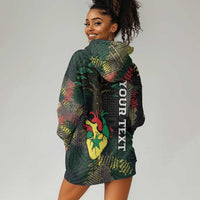 Personalized Senegal Hoodie Dress Heart Baobab Art Grunge Style