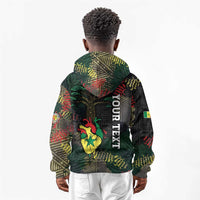 Personalized Senegal Kid Hoodie Heart Baobab Art Grunge Style