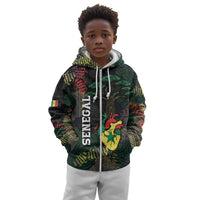 Personalized Senegal Kid Hoodie Heart Baobab Art Grunge Style