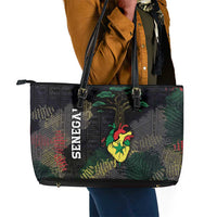 Senegal Leather Tote Bag Heart Baobab Art Grunge Style