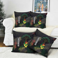 Senegal Pillow Cover Heart Baobab Art Grunge Style