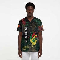 Personalized Senegal Scrub Top Heart Baobab Art Grunge Style