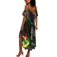 Personalized Senegal Summer Maxi Dress Heart Baobab Art Grunge Style