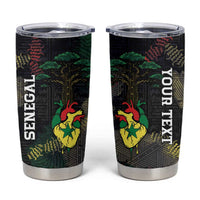 Personalized Senegal Tumbler Cup Heart Baobab Art Grunge Style