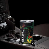 Personalized Senegal Tumbler Cup Heart Baobab Art Grunge Style