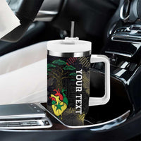Personalized Senegal Tumbler With Handle Heart Baobab Art Grunge Style