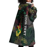 Personalized Senegal Wearable Blanket Hoodie Heart Baobab Art Grunge Style