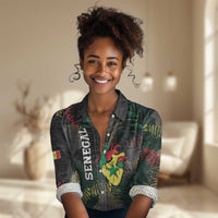 Personalized Senegal Women Casual Shirt Heart Baobab Art Grunge Style