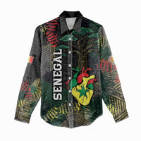 Personalized Senegal Women Casual Shirt Heart Baobab Art Grunge Style