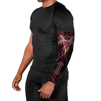 Custom Qatar Football Arm Sleeves Glitch Style Falcon With Arabic Patterns