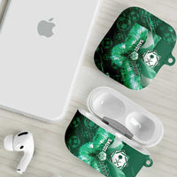 Saudi Arabia Football AirPods Case Eagle With Desert Glitch Cyberpunk Art