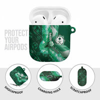 Saudi Arabia Football AirPods Case Eagle With Desert Glitch Cyberpunk Art