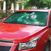 Saudi Arabia Football Auto Sun Shade Eagle With Desert Glitch Cyberpunk Art