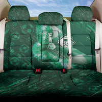 Saudi Arabia Football Back Car Seat Cover Eagle With Desert Glitch Cyberpunk Art