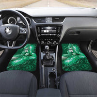Custom Saudi Arabia Football Car Mats Eagle With Desert Glitch Cyberpunk Art