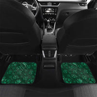Custom Saudi Arabia Football Car Mats Eagle With Desert Glitch Cyberpunk Art