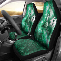 Saudi Arabia Football Car Seat Cover Eagle With Desert Glitch Cyberpunk Art