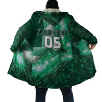 Custom Saudi Arabia Football Cloak Eagle With Desert Glitch Cyberpunk Art
