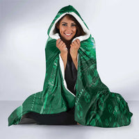 Saudi Arabia Football Hooded Blanket Eagle With Desert Glitch Cyberpunk Art