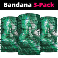 Saudi Arabia Football Neck Gaiter Eagle With Desert Glitch Cyberpunk Art