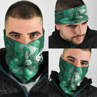 Saudi Arabia Football Neck Gaiter Eagle With Desert Glitch Cyberpunk Art