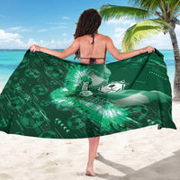 Saudi Arabia Football Sarong Eagle With Desert Glitch Cyberpunk Art