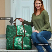 Saudi Arabia Football Travel Bag Eagle With Desert Glitch Cyberpunk Art