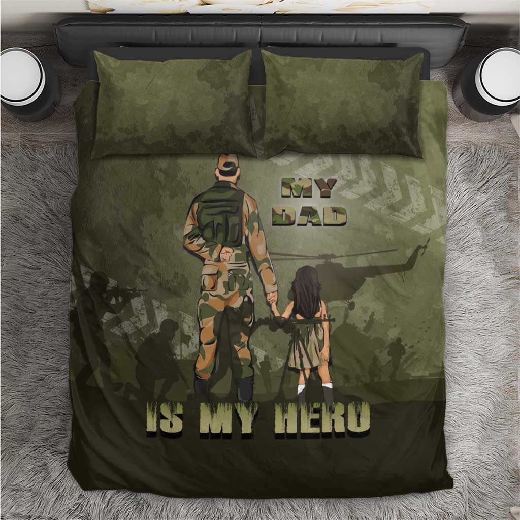 Military Fathers Day Bedding Set My Dad Is My Hero