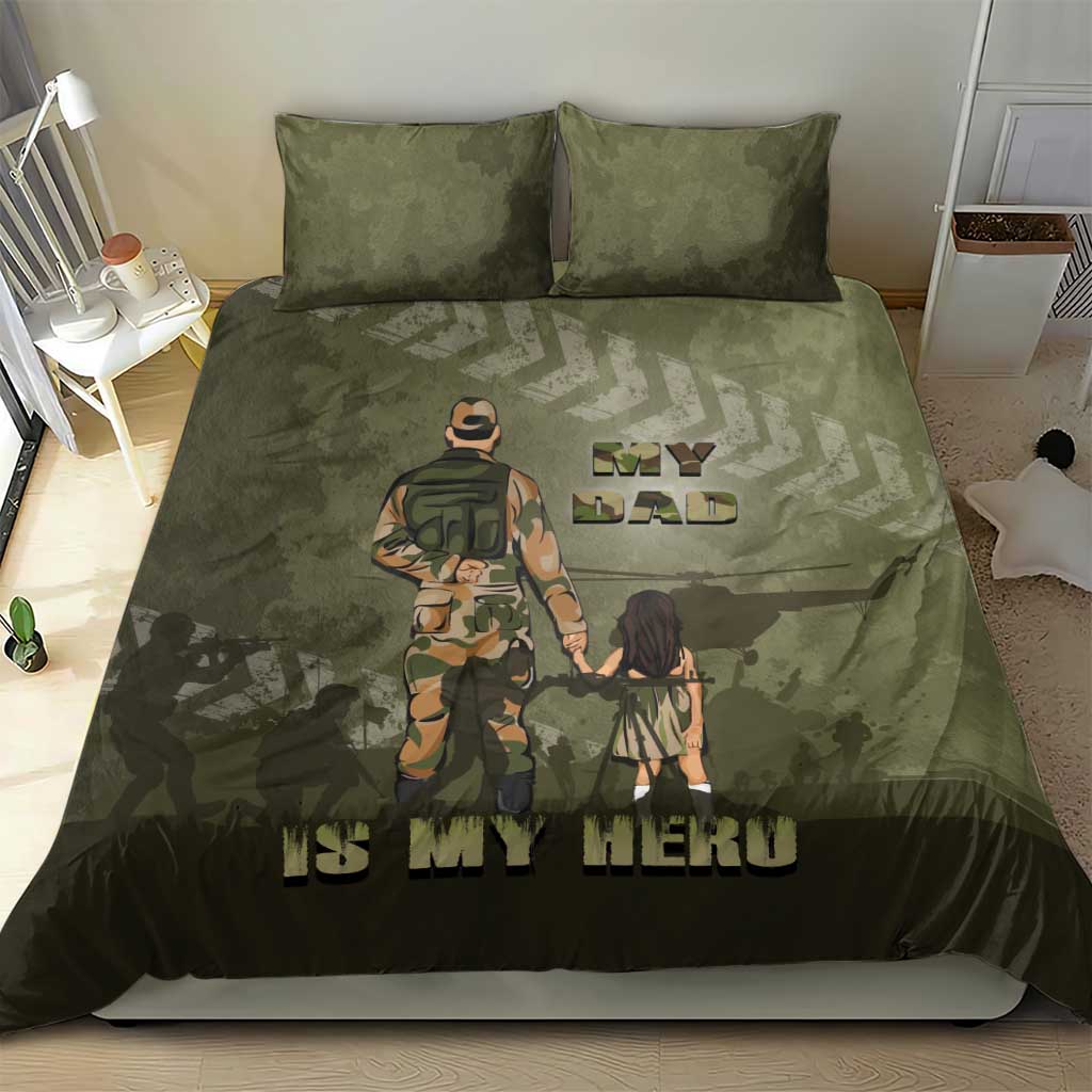 Military Fathers Day Bedding Set My Dad Is My Hero