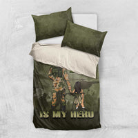 Military Fathers Day Bedding Set My Dad Is My Hero