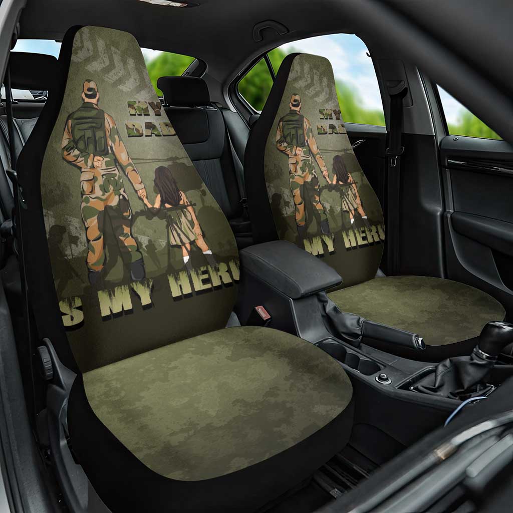 Military Fathers Day Car Seat Cover My Dad Is My Hero