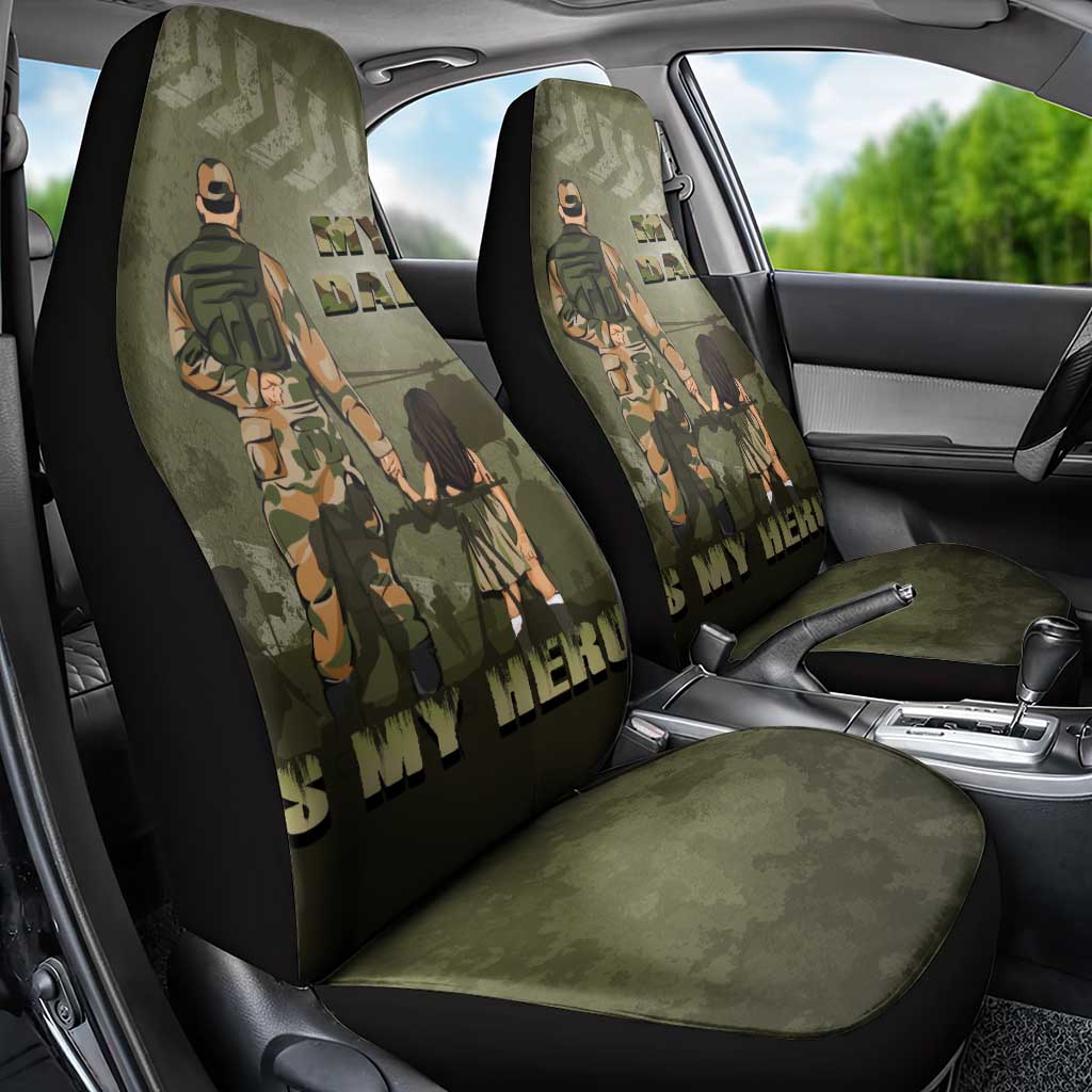 Military Fathers Day Car Seat Cover My Dad Is My Hero