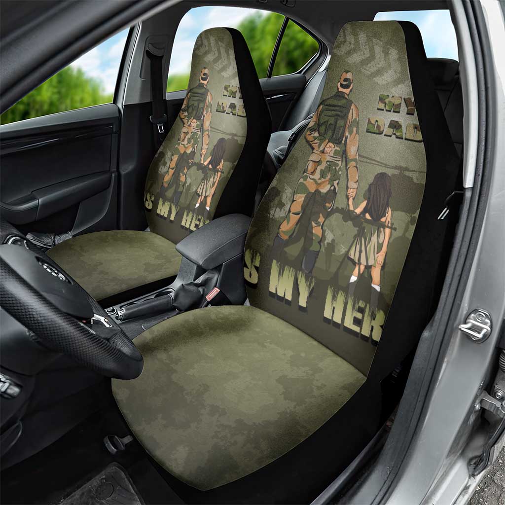Military Fathers Day Car Seat Cover My Dad Is My Hero