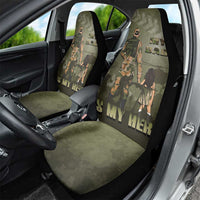 Military Fathers Day Car Seat Cover My Dad Is My Hero
