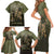 Military Fathers Day Family Matching Short Sleeve Bodycon Dress and Hawaiian Shirt My Dad Is My Hero