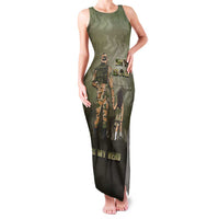 Military Fathers Day Family Matching Tank Maxi Dress and Hawaiian Shirt My Dad Is My Hero