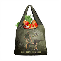 Military Fathers Day Grocery Bag My Dad Is My Hero