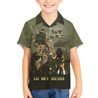 Military Fathers Day Hawaiian Shirt My Dad Is My Hero