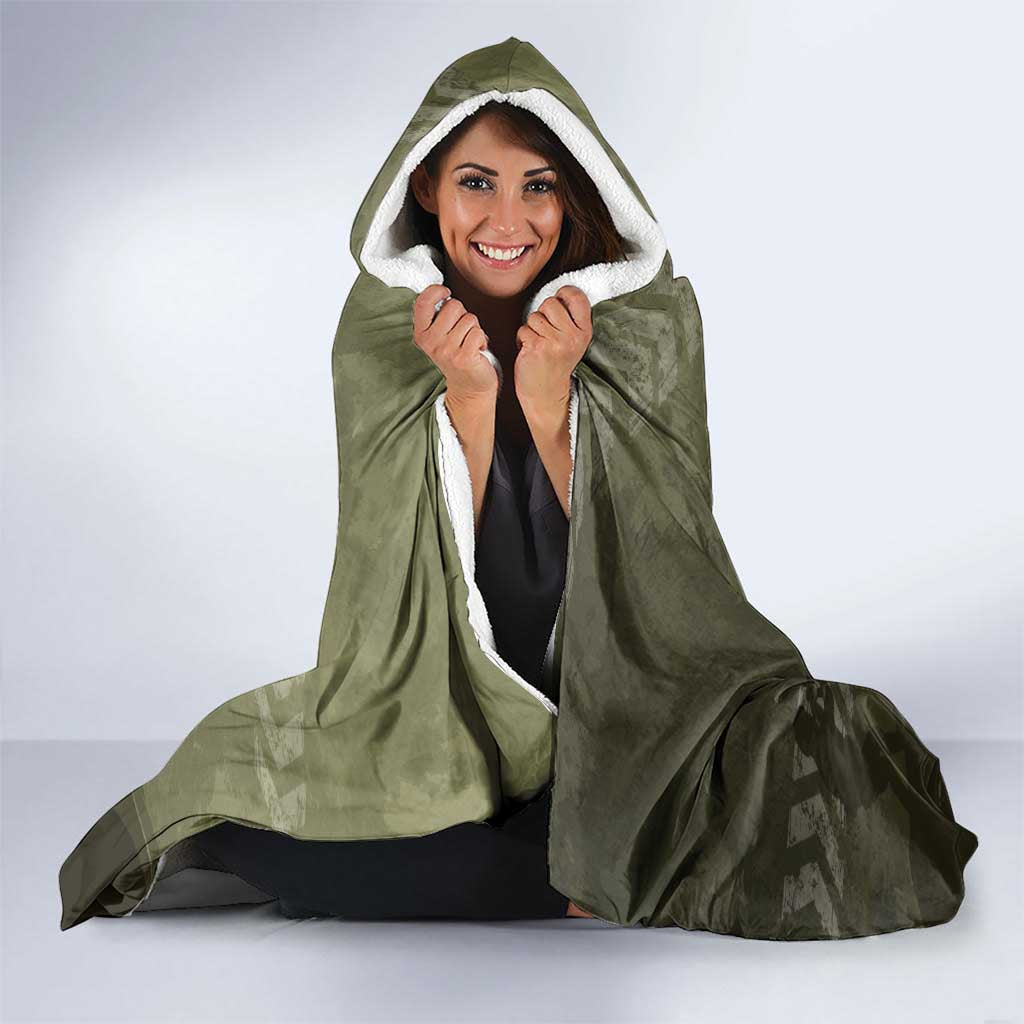 Military Fathers Day Hooded Blanket My Dad Is My Hero