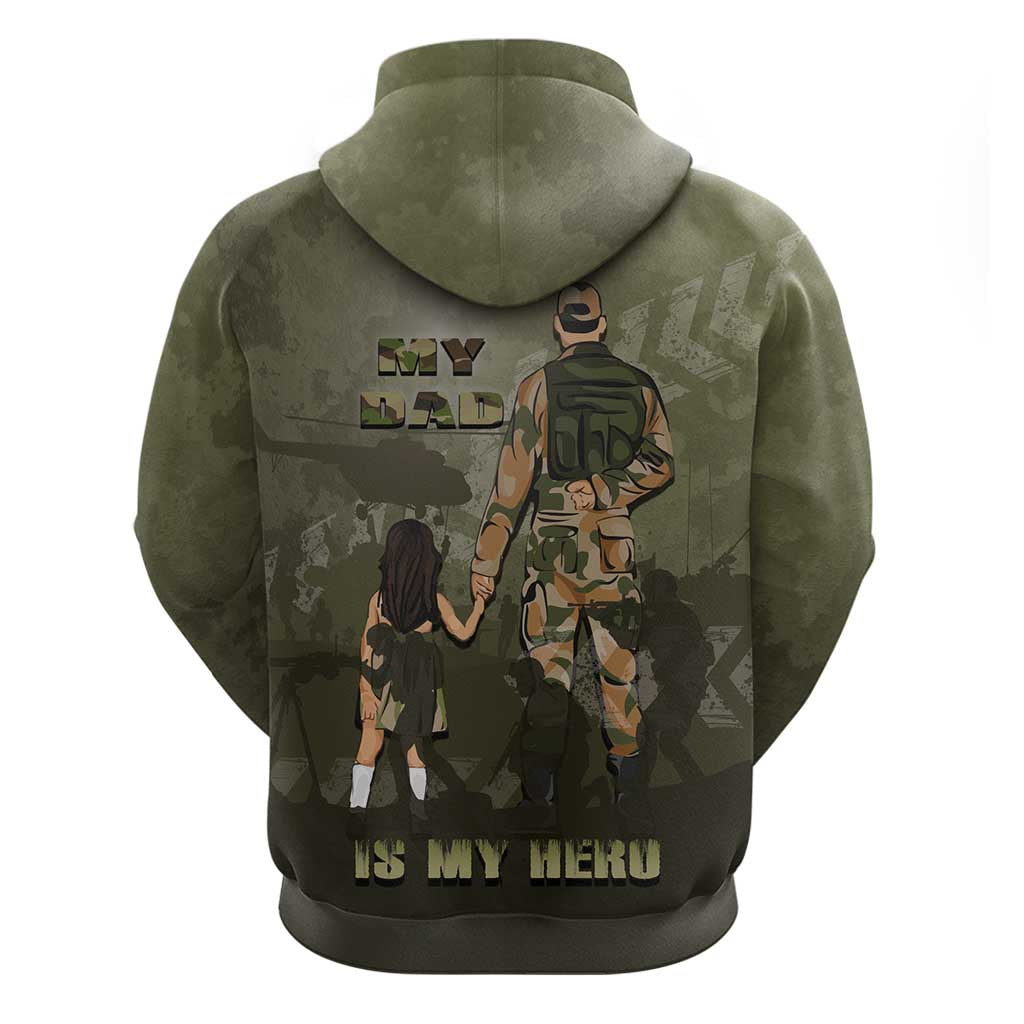 Military Fathers Day Hoodie My Dad Is My Hero