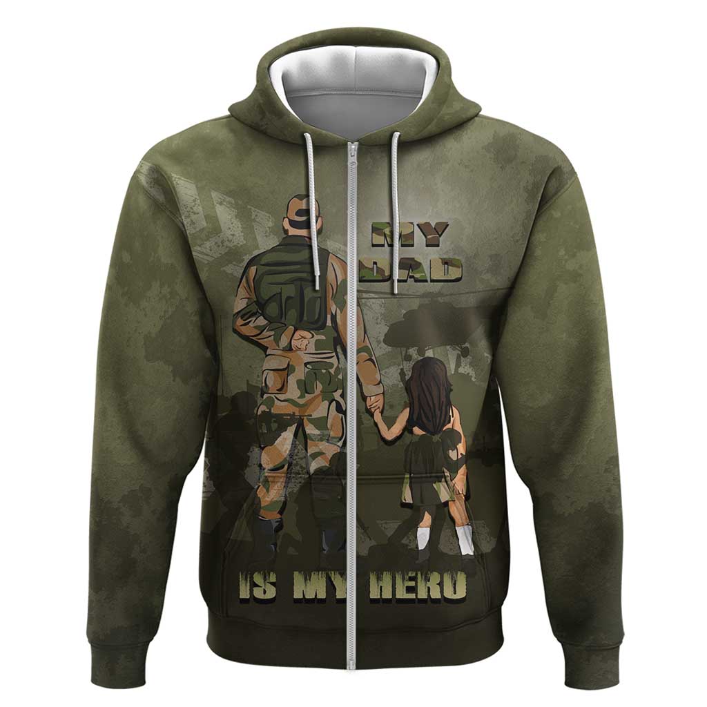 Military Fathers Day Hoodie My Dad Is My Hero