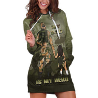 Military Fathers Day Hoodie Dress My Dad Is My Hero