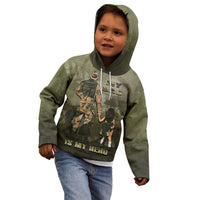 Military Fathers Day Kid Hoodie My Dad Is My Hero