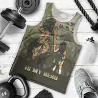 Military Fathers Day Men Tank Top My Dad Is My Hero