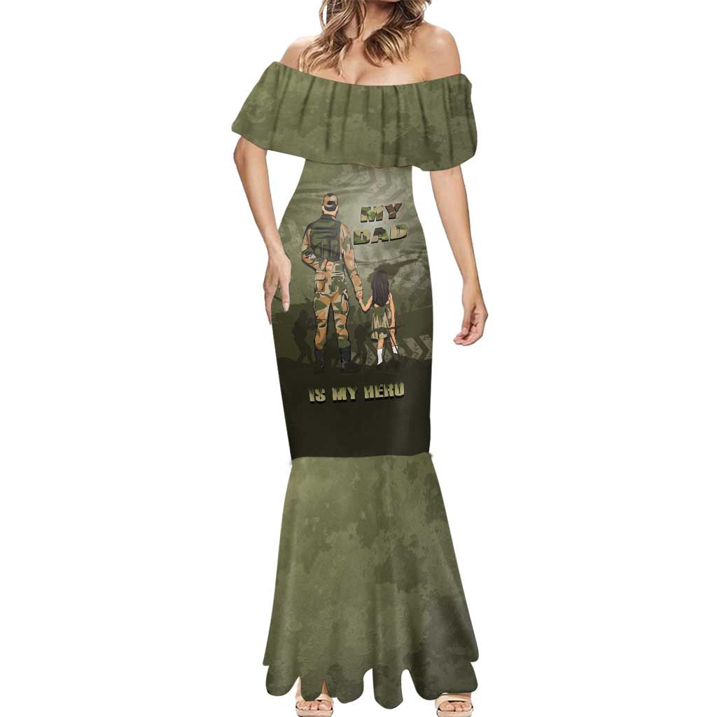 Military Fathers Day Mermaid Dress My Dad Is My Hero