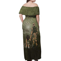 Military Fathers Day Off Shoulder Maxi Dress My Dad Is My Hero