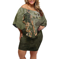 Military Fathers Day Off Shoulder Short Dress My Dad Is My Hero