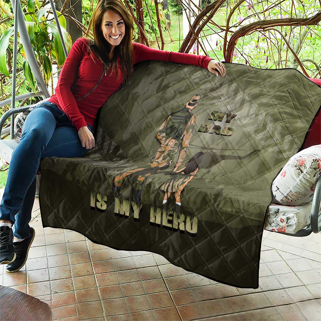 Military Fathers Day Quilt My Dad Is My Hero