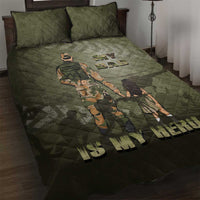 Military Fathers Day Quilt Bed Set My Dad Is My Hero